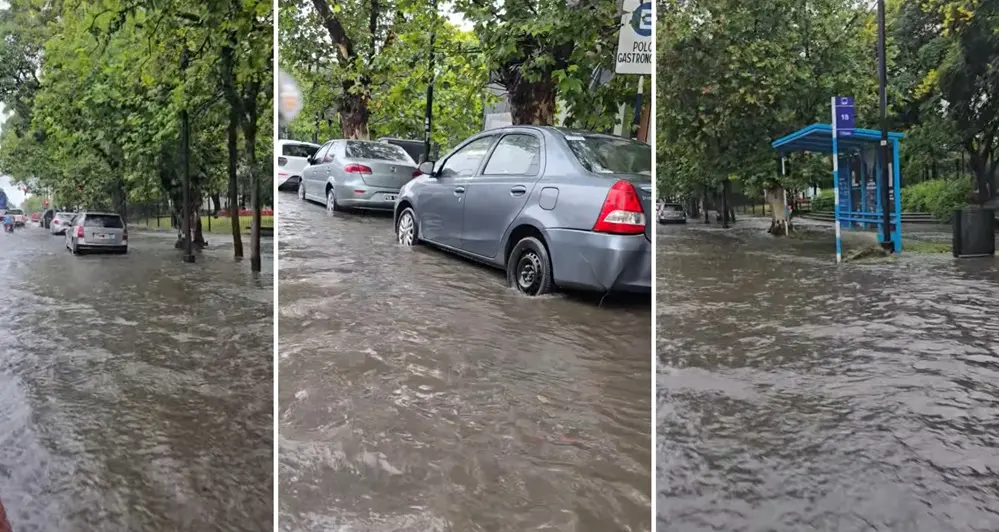 Por la lluvia, el centro tucumano se convirtió en un río: video